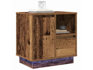 Table de chevet - cabinet de chevet - table de nuit bois ancien 50 x 34,5 x 50 cm.