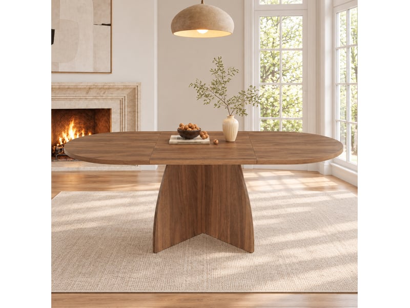  Table à manger extensible 120180 x 90 cm 6 à 8 personnes homvra  - Conforama D