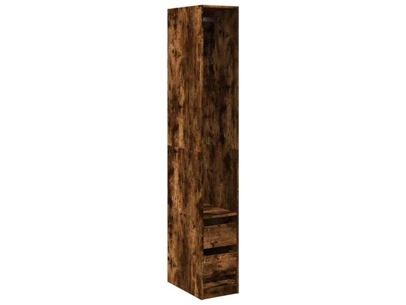  Garde-robe, armoire de rangement chêne fumé 30x50x200 cm bois d'ingénierie shl91035  - Conforama A