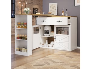 Bar coloris blanc <strong>FLORAGRACE</strong> <strong></strong> - 204 cm