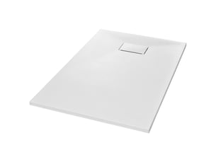 Bac de douche receveur de douche rectangulaire salle de bain maison intérieur trou de drain standard de 9 cm smc 120 x 70 cm blanc 02_0003446