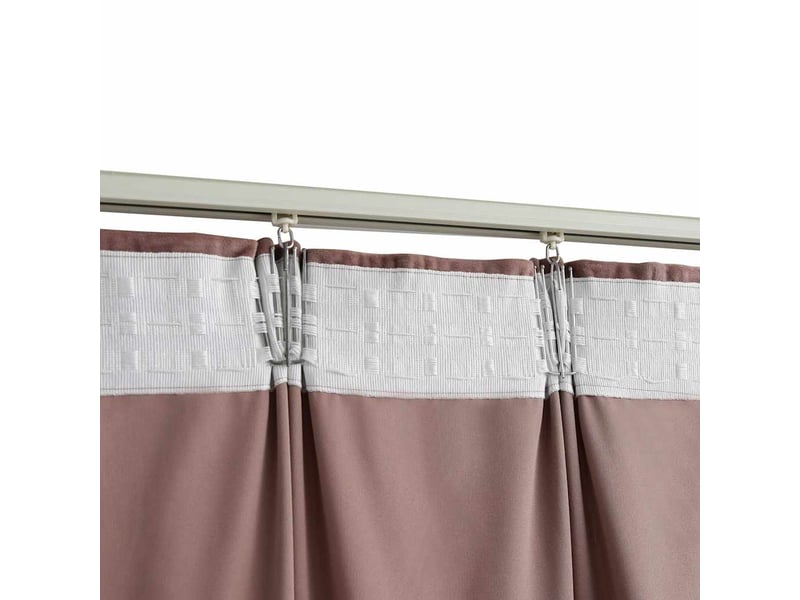  Lot de 2 rideaux occultant, rideaux black-out et crochet velours rose antique 140x245cm cf43984  - Conforama D