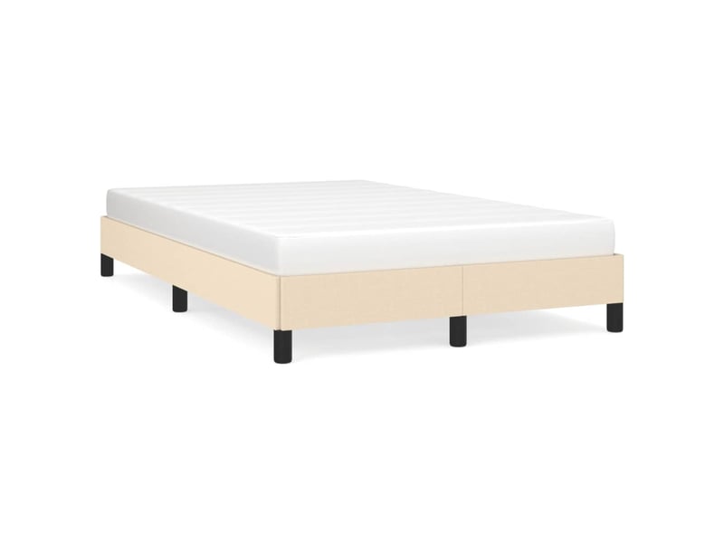  Lit double- lit adulte -  cadre de lit sans matelas crème 120x190 cm tissu  - Conforama A