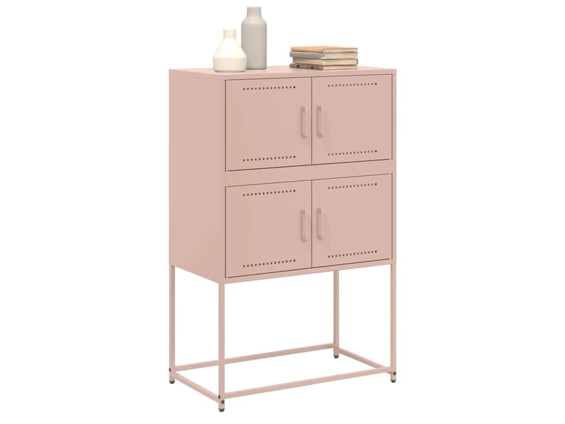 Buffet - bahut - meuble de rangement rose 68,5x38,5x107 cm acier  - Conforama D