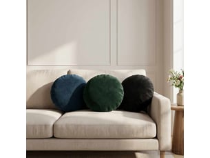 Lot de 6 coussins avec oreiller, coussins décoratifs heerlen vert foncé velours cf50954