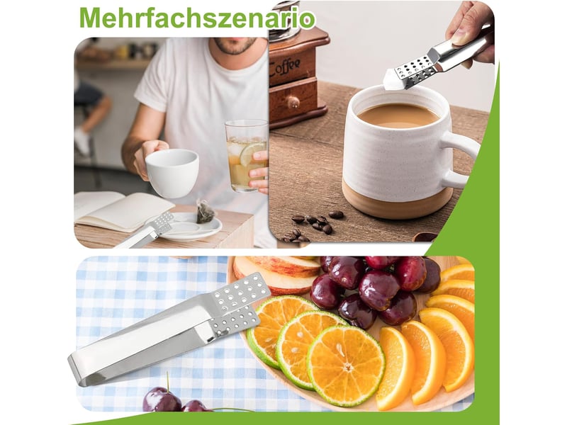 Lot de 5 pinces à sachet de thé en acier inoxydable résistant à la chaleur - anti-brûlure - résistant à la chaleur - pour thé en vrac, glaçons No Commercial reference - Conforama E