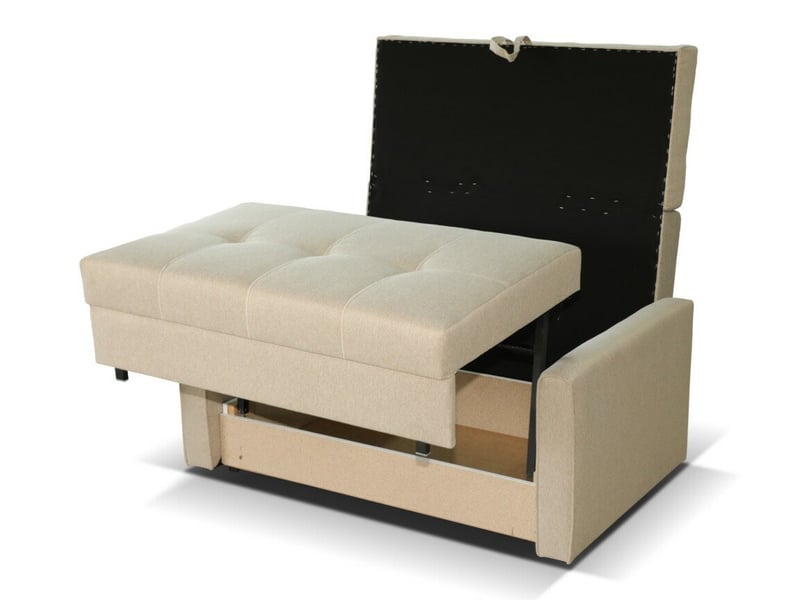 Canapé convertible seruna ii, boîte de literie, 85x133x98cm - Conforama D