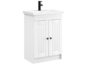 Ensemble de mobilier de salle de bain blanc 56x37.5x81 cm shl4515