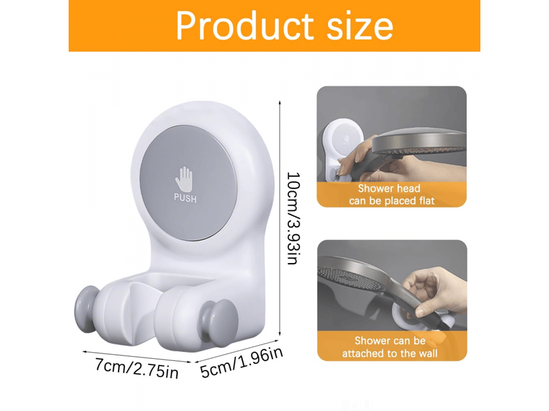  Support de douchette rotatif 360° ventouse - fixation sans percage universelle pour pommeau de douche  - Conforama B