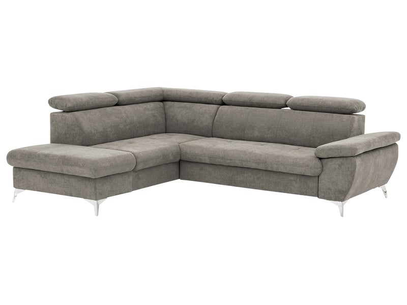 Canapé d'angle gauche convertible 4 places en tissu ALLY 2 coloris sable - Conforama C