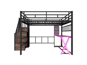 Lit mezzanine 160x200 cm Morn Vibe coloris noir