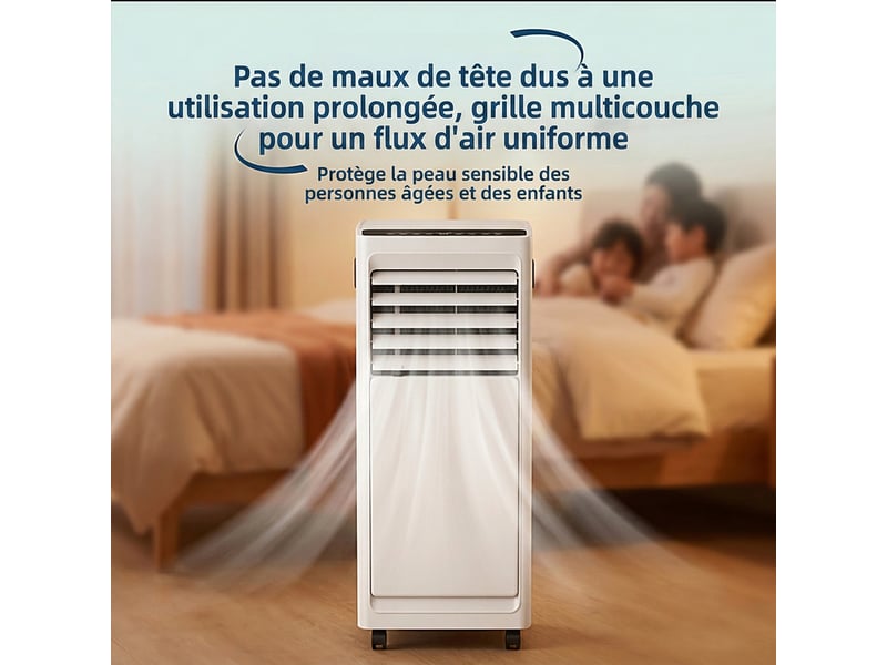 Climatiseur mobile monobloc 3 en 1 froid 9000btuh 16-30°c 24h programmateur télécommande à travers mur 57db - Conforama D