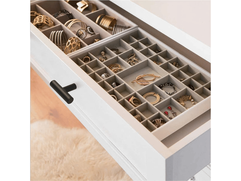  Poignées pour portes d'armoires en acier inoxydable, 10 pièces, noires. Boutons vintage pour tiroirs avec vis pour commodes et armoires  - Conforama E