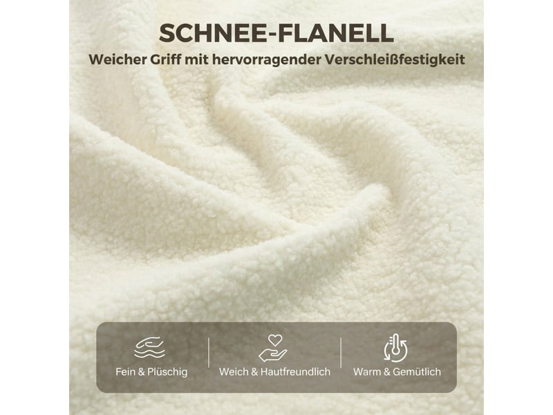  Fauteuil à bascule avec poches latérales, blanc crème, dimensions 77×104×93 cm  - Conforama D