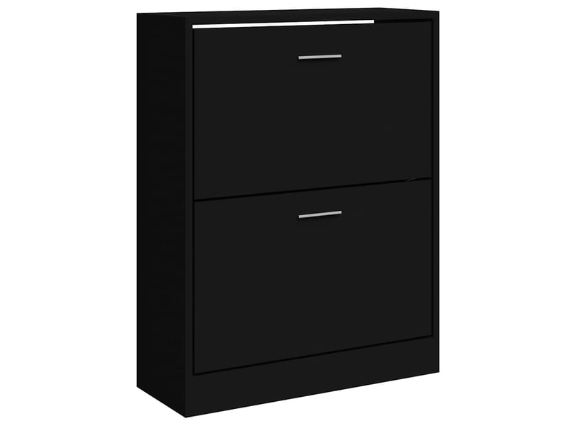  Meuble à chaussure, armoire à chaussures noir 63x24x81 cm bois d'ingénierie  - Conforama A