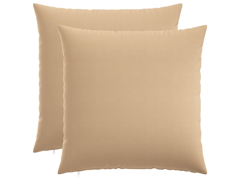 Lot de 2 coussins avec oreiller, coussins décoratifs heerlen crème tissu cf50208  - Conforama B