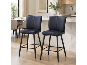 tabouret de bar <strong>HAUSS SPOLE</strong> - noir hauteur d'assise 61 cm vendu Par paire