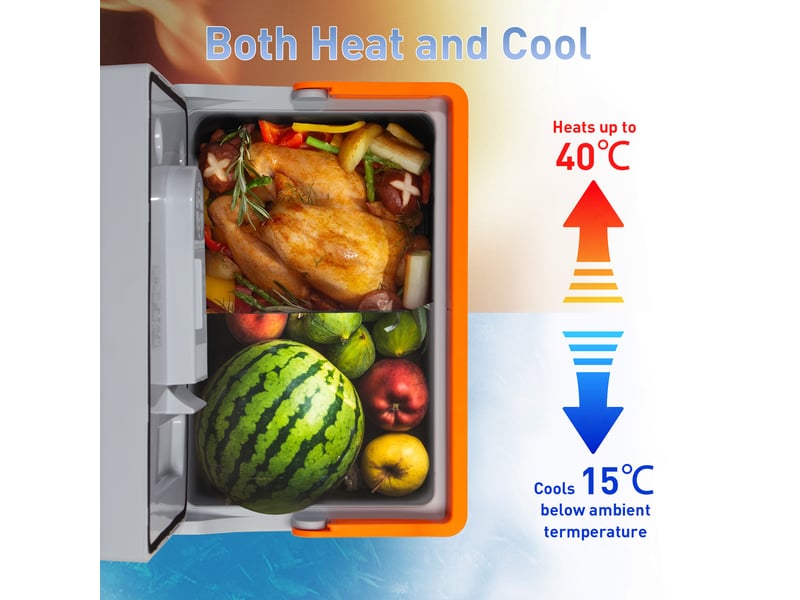 30l glacière électrique portable, pour refroidir et garder au chaud, mini-frigidaire 12v et 230v, mode éco, pour voiture, camion, bateau, camping-car et prise de courant 9HOM10415 - Conforama B