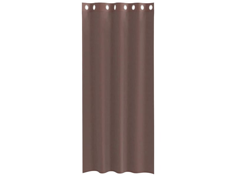  Lot de 2 rideaux en voile, voilages avec œillets marron 140x225 cm cf44376  - Conforama D