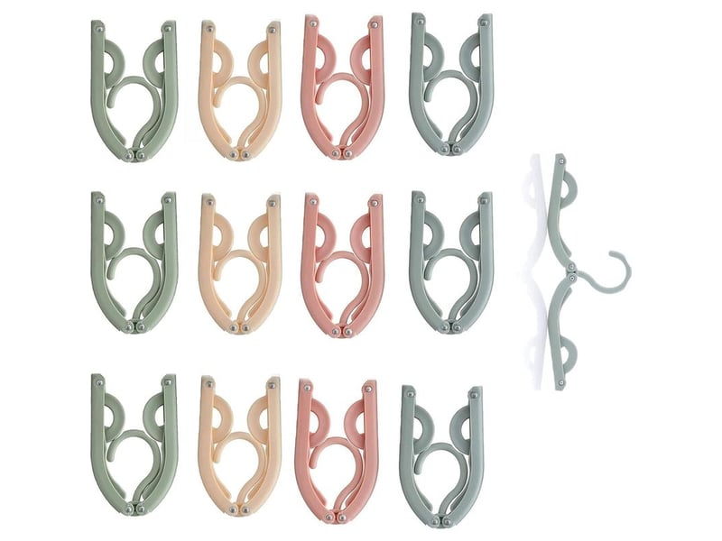  Lot de 12 cintres de voyage portables en plastique - cintres pliables, légers et antidérapants, parfaits pour le camping et le gain de place à la maison  - Conforama A