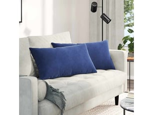 Lot de 2 coussins de canapé, coussins décoratifs bleu police 80 x 40 cm cf59024