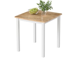 Table à manger 69x69x75 cm pour 4 personnes bois chêne