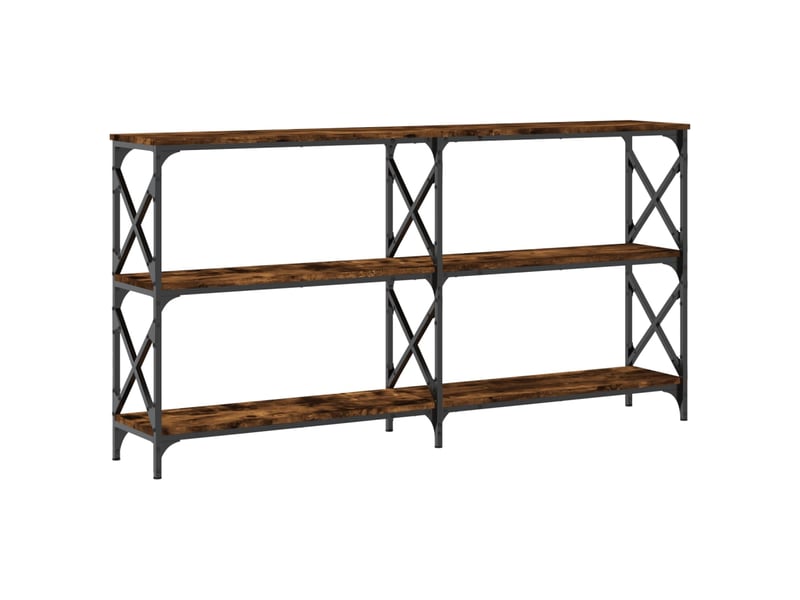  Table de chevet - table console chêne fumé 156x28x80,5 cm bois d'ingénierie  - Conforama E