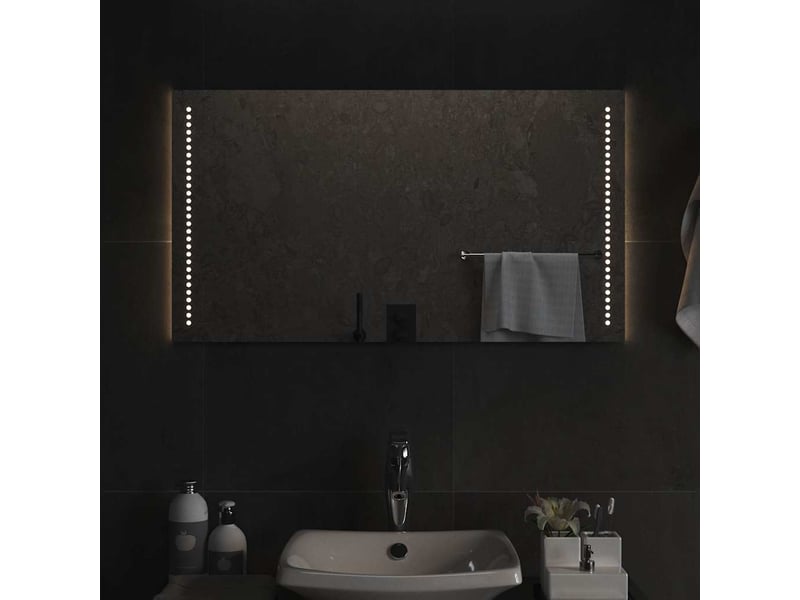  Miroir de salle de bain, miroir de toilette à led 90x50 cm cf62512  - Conforama B