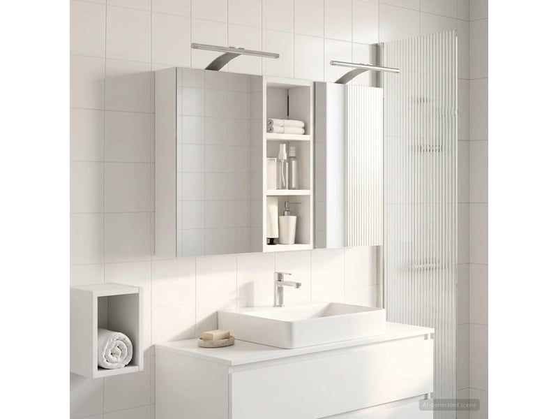 Ensemble de meubles de salle de bain 3 pc 80 x 10,5 x 50 cm cf63672 - Conforama D