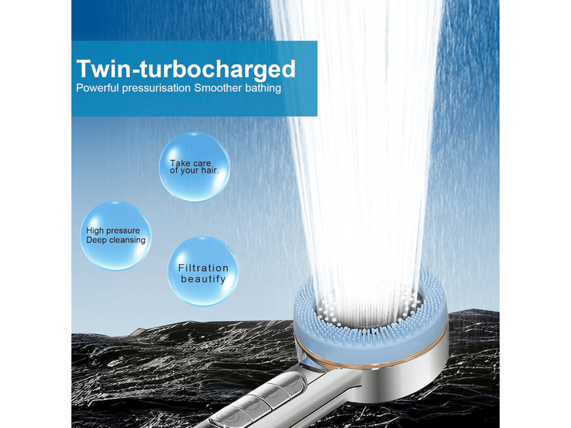  Pommeau de douche haute pression, pommeau de douche à économie d'eau avec flexible de 1,5 m, argent  - Conforama D