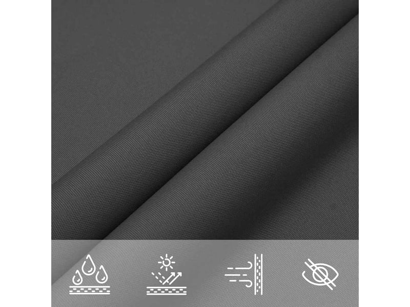  Voile de parasol - voile d'ombrage tissu oxford triangulaire 6x6x6 m anthracite  - Conforama E