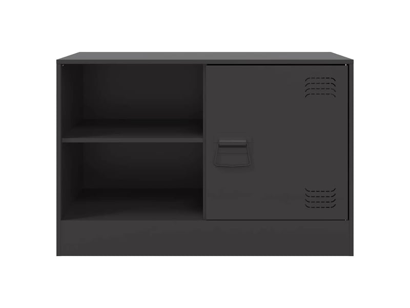  Meubles tv - banc tv - meuble de rangement 2 pcs noir 67x39x44 cm acier  - Conforama E