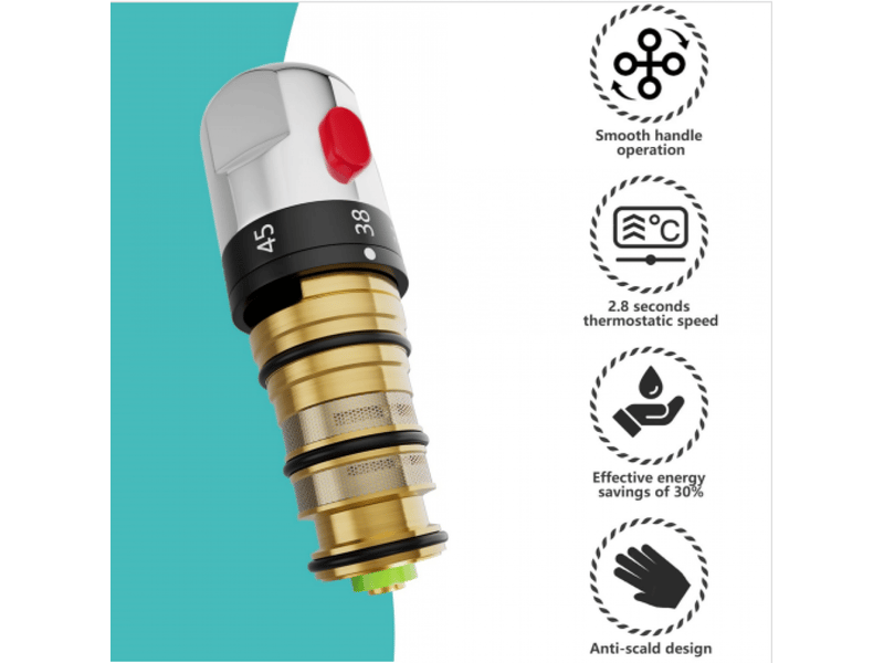 Noyau de vanne thermostatique pour colonne de douche, noyau de vanne thermostatique de rechange, kit de réparation  - Conforama E