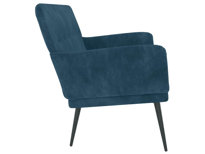  Banc, canapé 2 places bleu 108x79x79 cm velours shl72813  - Conforama D