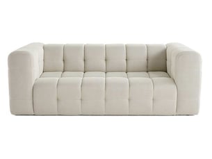 Canapé droit fixe BESTMOBILIER SUZANO 3 places Tissu beige