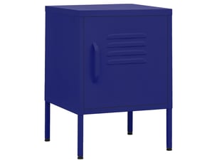 Table de chevet - cabinet de chevet - table de nuit bleu marine 35x35x51 cm acier