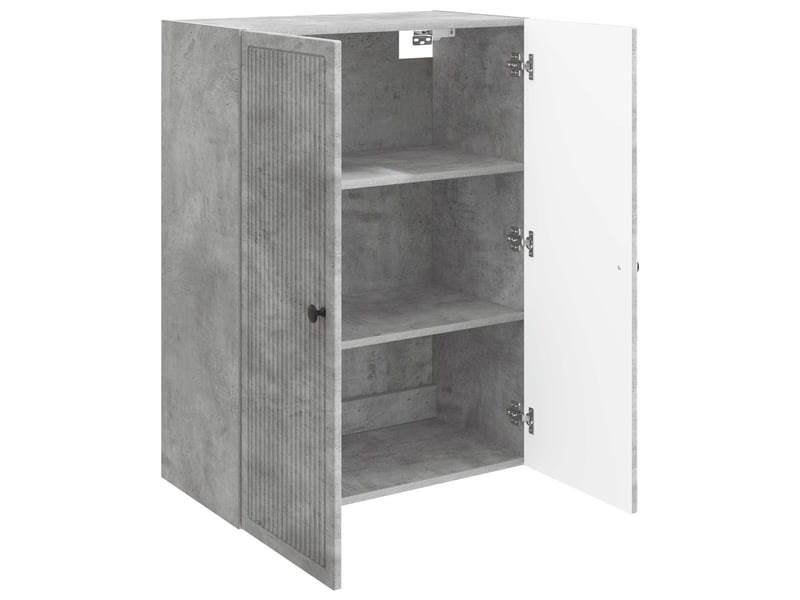  Armoire murale salon gris béton 66x34,5x90cm bois d'ingénierie shl6722  - Conforama C