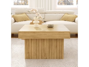 Table basse carré(e) coloris naturel <strong>ATELIER CONFORTIEL</strong> <strong></strong> - 79 cmx79 cm