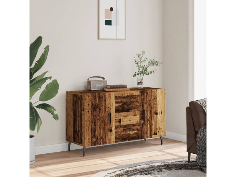  Buffet - bahut - meuble de rangement vieux bois 100x36x60 cm bois d'ingénierie  - Conforama C