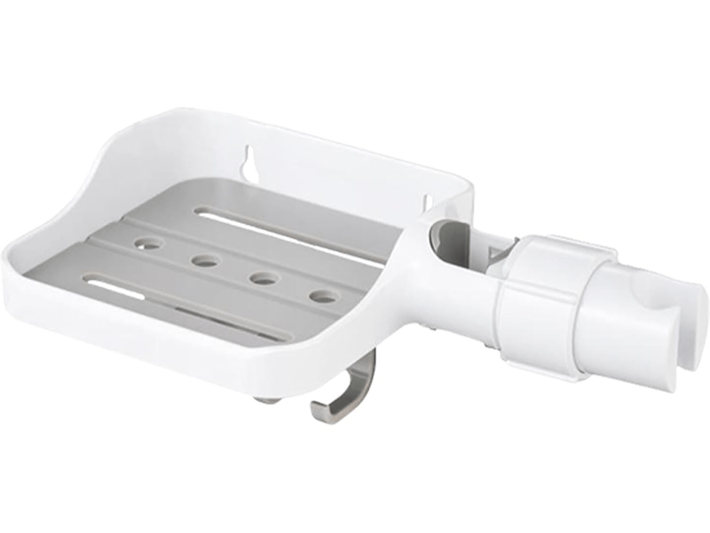  Rails réglables, support de pommeau de douche, porte-savon, porte-savon, support de douchette, blanc  - Conforama A