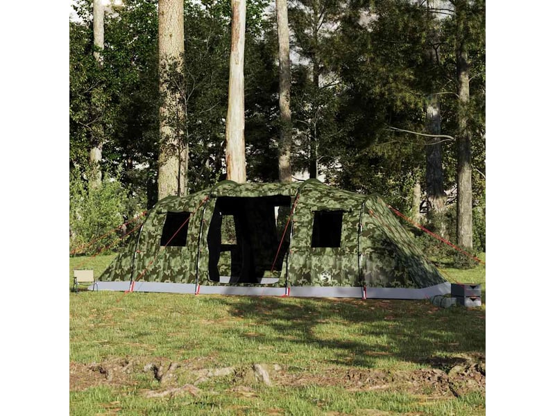  Tente de camping, tente familiale tunnel 6 personnes camouflage imperméable  - Conforama D