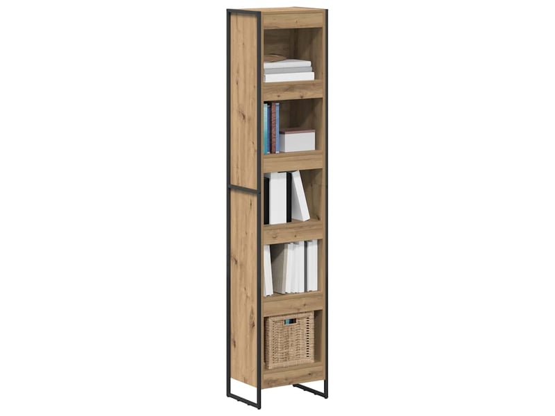  Bibliothèque, armoire à livres 40 x 30 x 189,5 cm bois d'ingénierie chêne artisan  - Conforama C