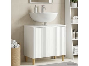Meuble sous lavabo de salle de bain arnhem blanc brillant cf64815