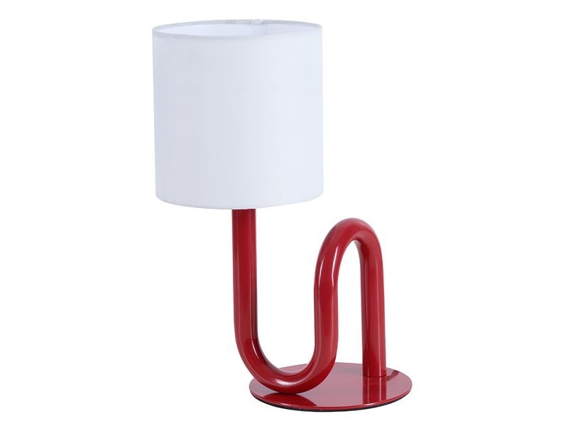 Lampe de table wama en métal rouge  - Conforama A