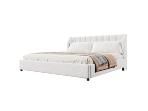 Lit 2 places 180x200 cm MAISENTIEL   coloris beige