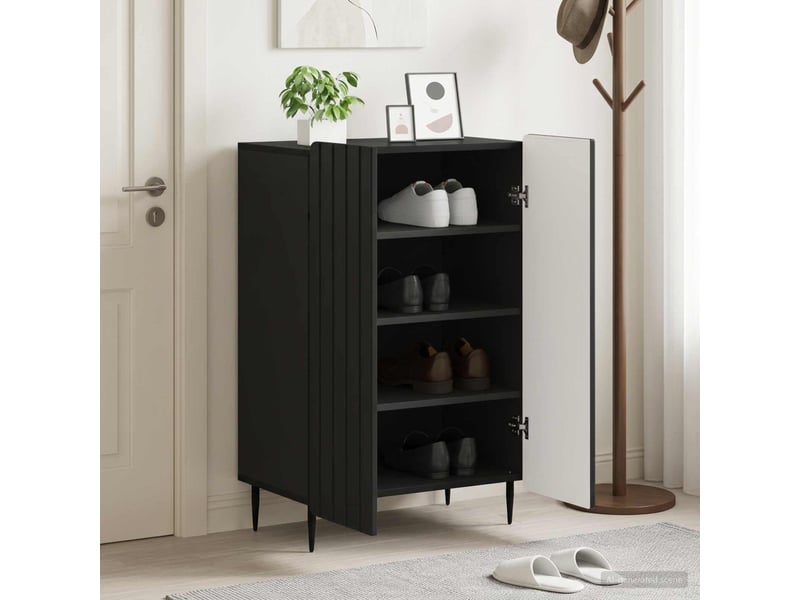  Meuble à chaussures, cabinet à chaussures zwolle 59,5x39,5x91,5 cm noir  - Conforama B