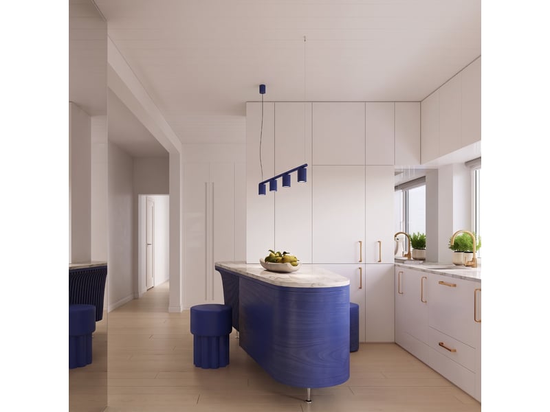  Lustre rayo 4 outremer aluminium moderne 208x122x6cm SL.3214 - Conforama C