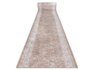 Tapis de couloir antidérapant lotus romantic 60981 classique, ornement beige lavable 80 cm  80x550 cm