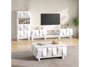 Meuble tv coloris blanc  <strong></strong>  <strong></strong>