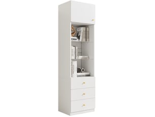 Bibliotheque coloris  blanc 2 étagère(s) HAVRYA  - 40 cm x 180 cm